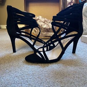 Jessica Simpson black suede heels